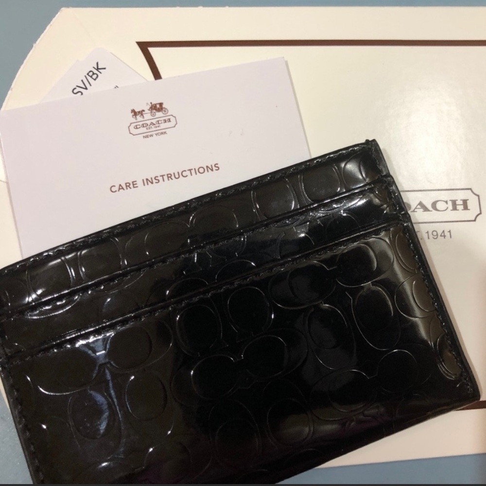 Coach Wallet Money & Credit Card Holder New Black